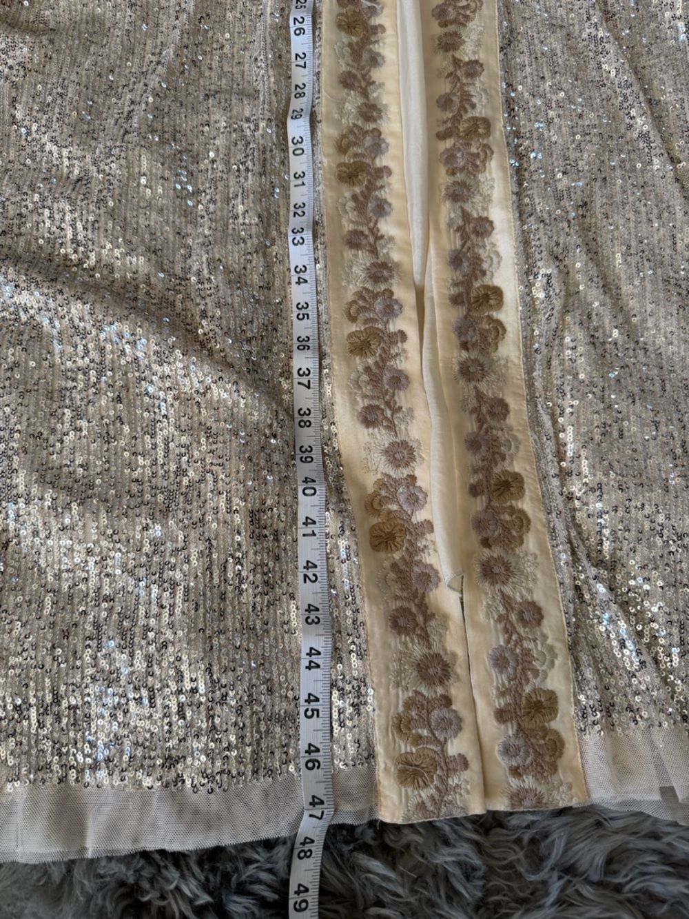 Johnny Was Sequin Kimono Duster in Champagne - Picture 5 of 7